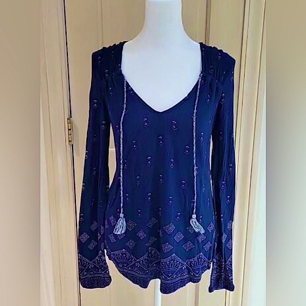 Lucky brand BOHO country Peasant top. Sz small